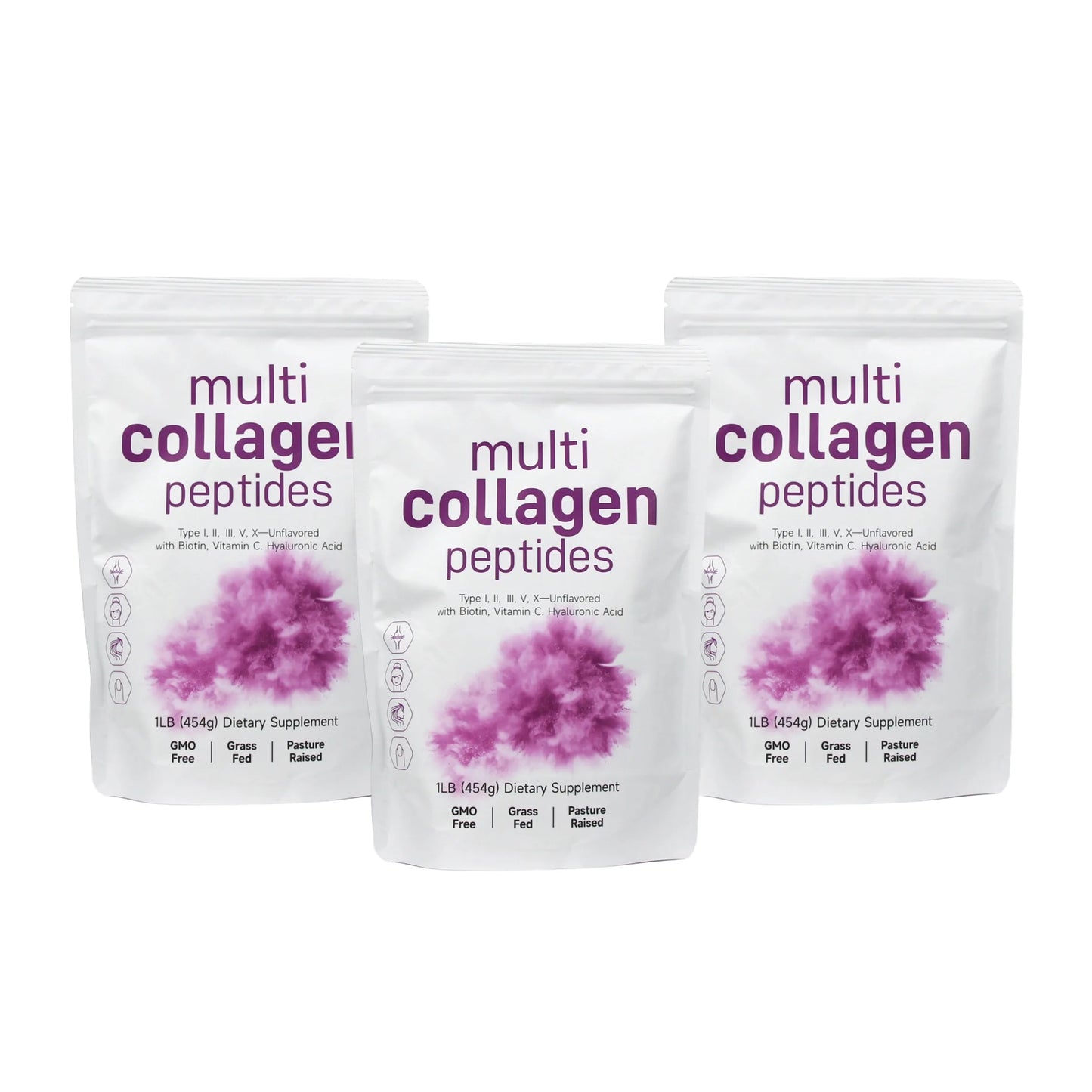 Premium Multi-Collagen Peptides Powder™ (Types I, II, III, V, X) - Hydrolyzed Protein