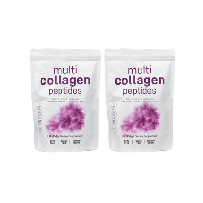 Premium Multi-Collagen Peptides Powder™ (Types I, II, III, V, X) - Hydrolyzed Protein